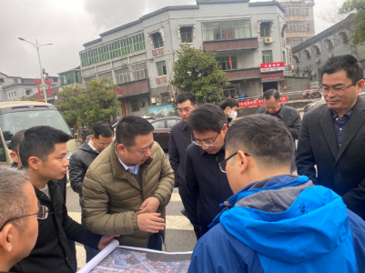 副市長(cháng)江新洪一行調研洪騰高架項目