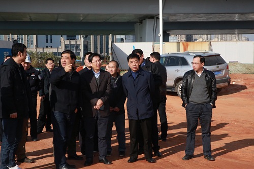 副市長(cháng)宋鈾一行調研我司昌南大道、洪都大道快速路改造項目